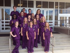 students in scrubs