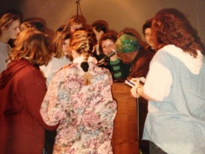 Brooks signing autographs